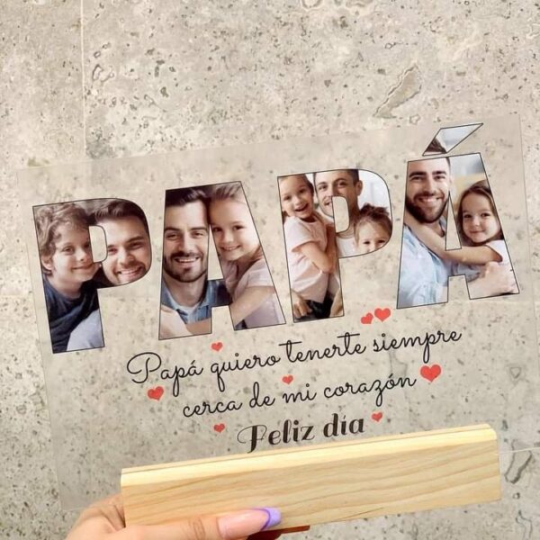 Cuadro vidrio Papá